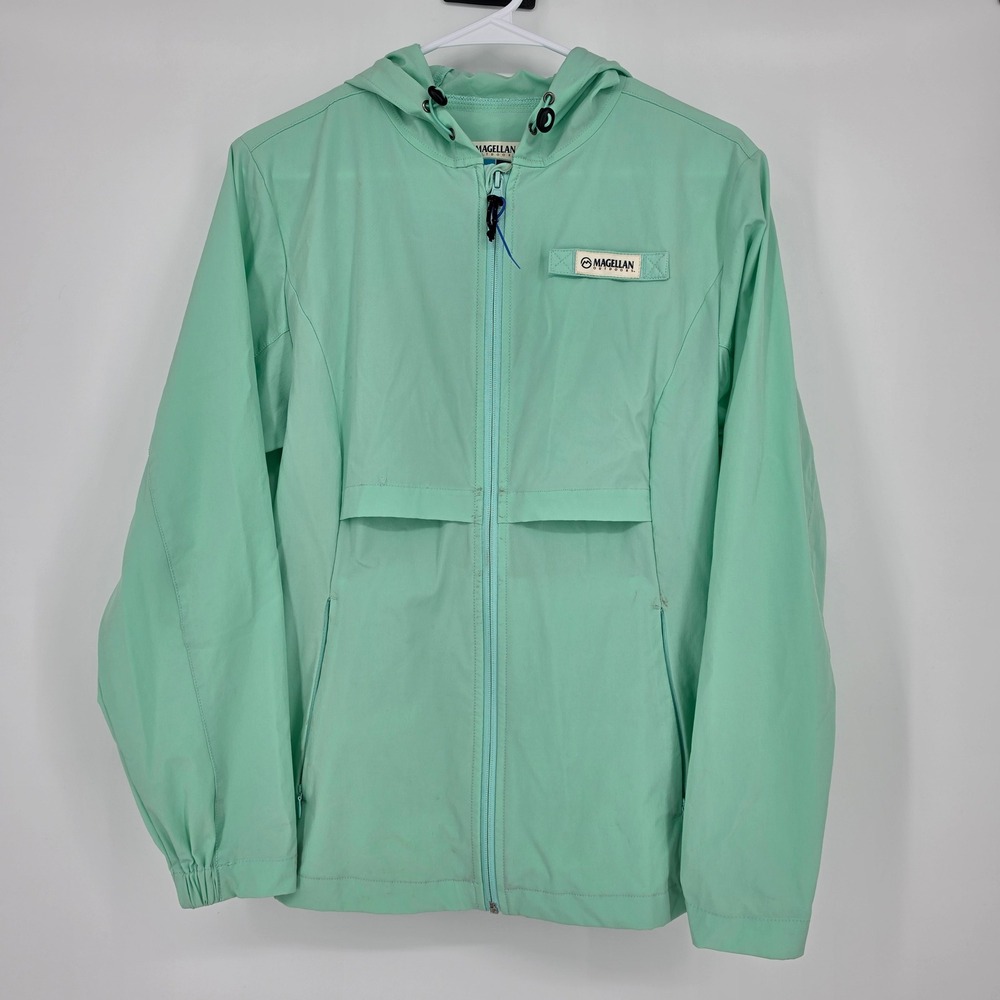 Magellan Outdoors Fish Gear Windbreaker Jacket Small Mint Green Gorpcore Utility